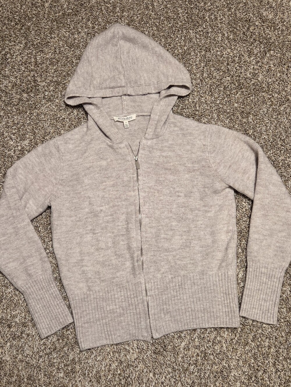Workshop Cropped Zip Up Sweater
